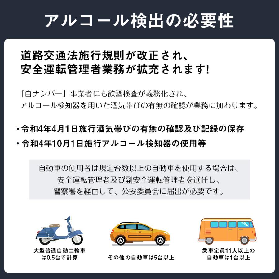 アルコールチェッカー 高速測定 高精度 アルコール検知器 乾電池給電 飲酒運転防止 飲酒検知器 LCD液晶表示 センサー 非接触 呼気式 簡単測定 軽量(h10)｜vsana｜04