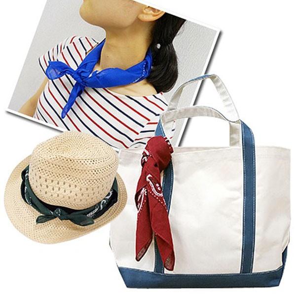 バンダナ 54cm×54cm ペイズリー 柄 白 綿 田上 | ランチクロス お弁当