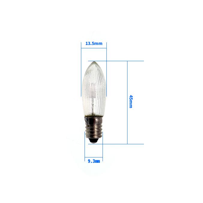 AC専用 LED豆電球 キャンドル形 電球色 E10 AC10V-55V : ショップユー
