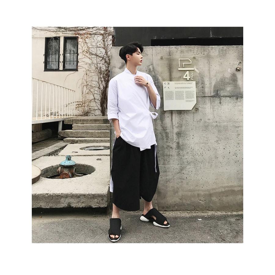 メンズ シャツ 夏 カジュアルシャツ 7分袖 無地 夏服 韓国 ファッション メンズシャツ カジュアル おしゃれ メンズファッション エスニック トップス Lmnvs0114 Vsmile 通販 Yahoo ショッピング