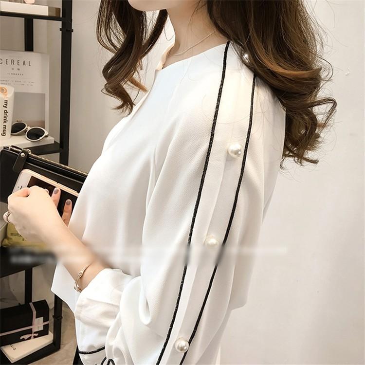 パール付きトップス 海外 韓国 韓国ファッション 韓国スタイル レディース トレンド 春夏 春 夏 トップス ブラウス パール ピンク ホワイト 裾絞り 上品 Lq0112 Vsmile 通販 Yahoo ショッピング