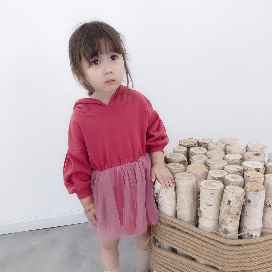 長袖ワンピース 韓国子供服 韓国子ども服チュール 女の子キッズ 黒 春 秋 80 90 100 110 1 130 Lxx0553 Vsmile 通販 Yahoo ショッピング