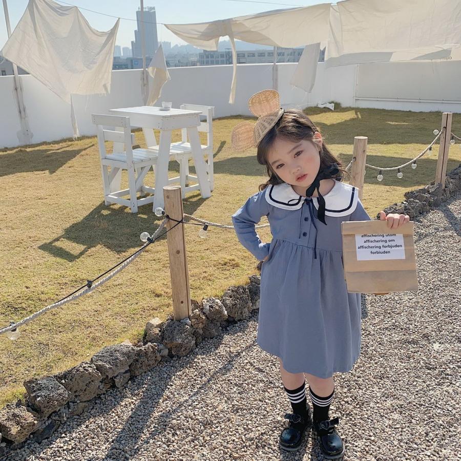 長袖ワンピース 韓国子供服 韓国子ども服 女の子 カジュアル ナチュラル キッズ 無地 超可愛い春 秋90 100 110 1 130 140 Lxx0596 Vsmile 通販 Yahoo ショッピング
