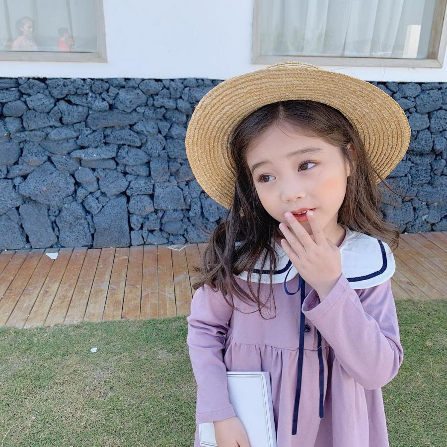 長袖ワンピース 韓国子供服 韓国子ども服 女の子 カジュアル ナチュラル キッズ 無地 超可愛い春 秋90 100 110 1 130 140 Lxx0596 Vsmile 通販 Yahoo ショッピング