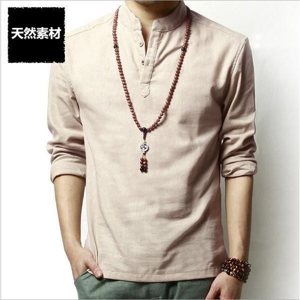 Tシャツ ヘンリーネック メンズ オシャレ 無地 綿麻 リネン 天然素材 麻 修身 カジュアルシャツ Tshirts03 Vsmile 通販 Yahoo ショッピング