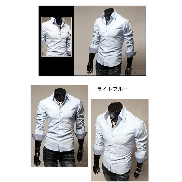 シャツ メンズ Tシャツ 長袖 開襟 ワイシャツ トップス スリム ワークシャツ カジュアル おしゃれ 春 夏 秋 冬 お兄系 大きいサイズ Wk0319 Vsmile 通販 Yahoo ショッピング