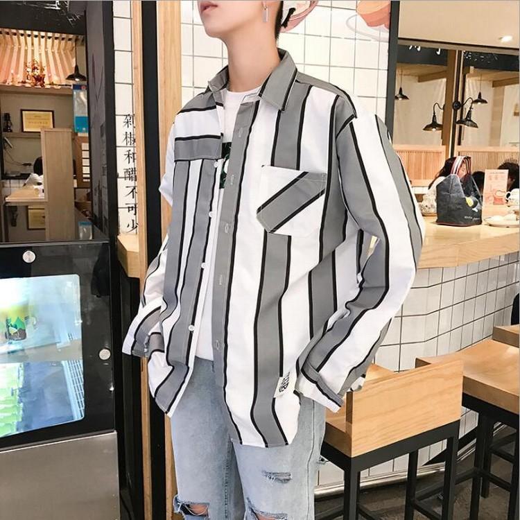 シャツ メンズ Tシャツ 長袖 開襟 ワイシャツ トップス スリム ワークシャツ カジュアル おしゃれ 春 夏 秋 冬 お兄系 大きいサイズ Wk0325 Vsmile 通販 Yahoo ショッピング