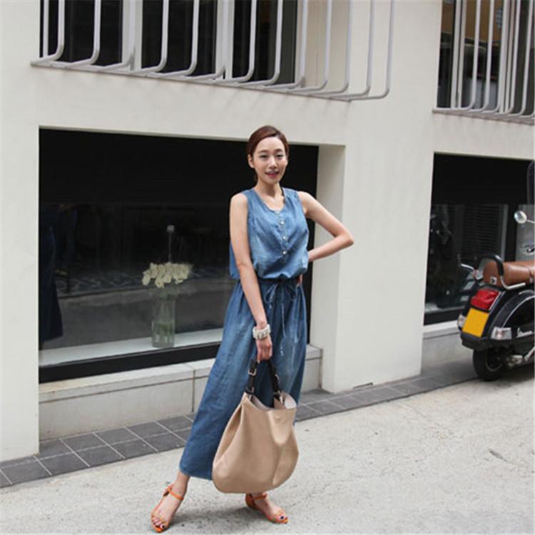 ワンピース レディース 3040代 春夏 マキシワンピース ノースリーブワンピース カウボーイ 韓国風 ゆたっり 通勤 Ol 着痩せ オシャレ 上品 新作 Y Vsmile 通販 Yahoo ショッピング