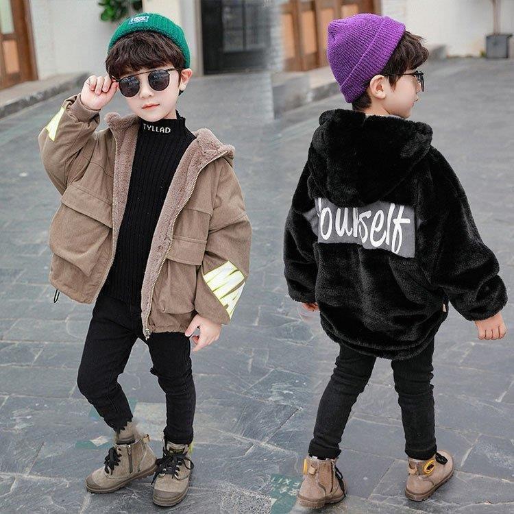 韓国子供服 冬服 男の子 キッズコート ゆったり コート 防寒アウター アウトドア 厚手 子ども服