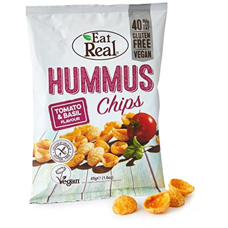 Eat Real イートリアル フムスチップス トマトamp バジル45g グルテンフリー Amp ビーガン コンビニ受取対応商品