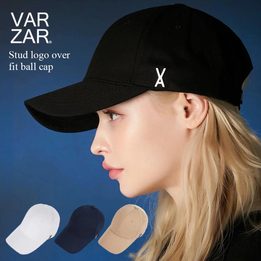 バザール キャップ 帽子 深め レディース メンズ つば長 正規品 国内発送 韓国 スタッズ VARZAR Stud logo over fit ba（Yahoo!・いただきプラザ Yahoo!店）