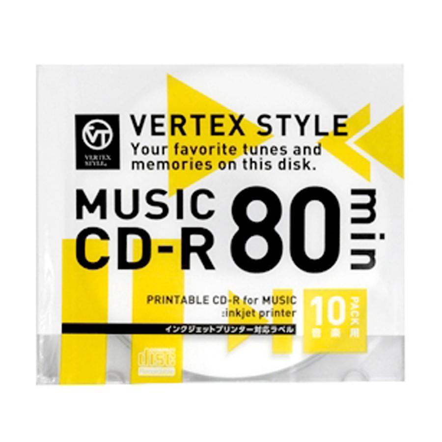 VERTEX STYLE（ヴァーテックススタイル） CD-R 音楽用 10P 80分 10枚