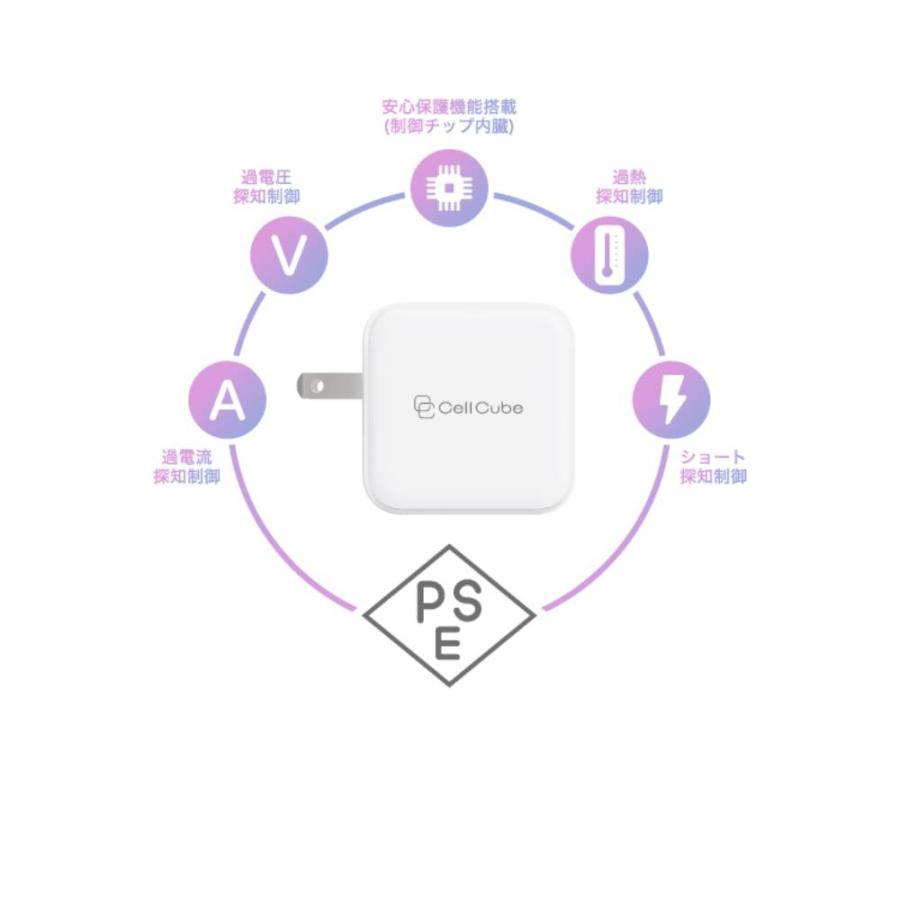 USB充電器 タイプC ACアダプタ 2ポート 20w 急速充電器 iPhone iPad Android PSE認証 USB-A＆USB-C急速充電器 折りたたみ式 PD3.0＆QC3.0対応 CellCube | CellCube | 14