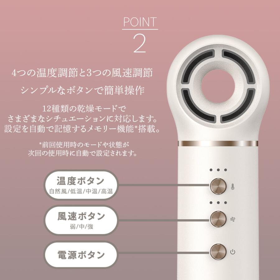 nikome ドライヤー 速乾 大風量 冷熱風 高速11万回転 1200W 加熱保護 4