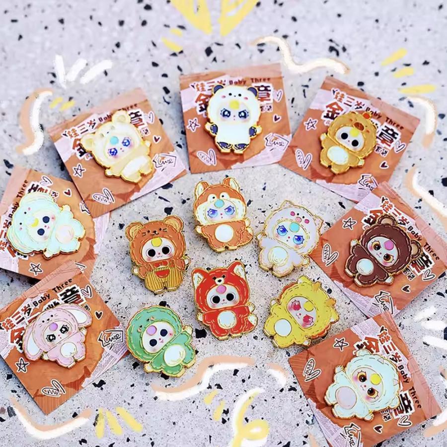 ベビスリ　パ BABY THREE ベイビースリー ピンバッジ 海外ホビー かわいい 可愛い