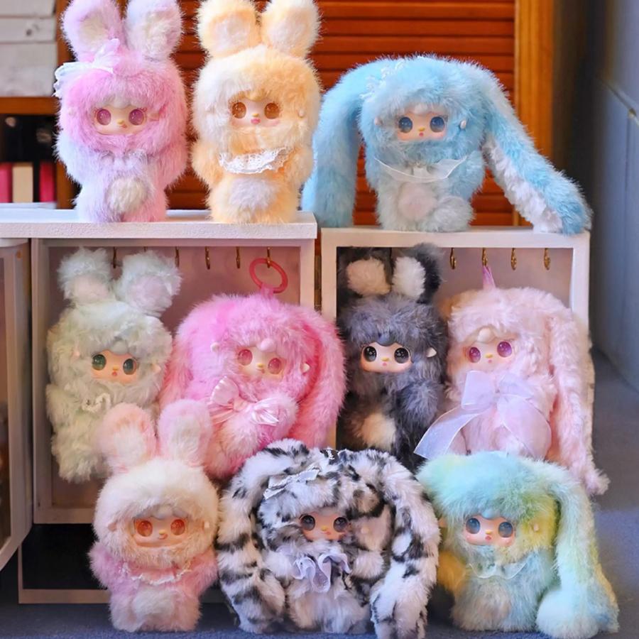 桜ピンク フロッキー猫ちゃん ふわふわポンポンライトピンク リボン 癒し系ピアス 正規品】YOOKI ホッピングバニーシリーズ ブラインドボックス