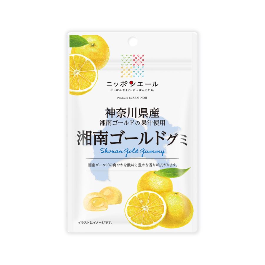 ご当地グミ ニッポンエール 神奈川県産 湘南ゴールドグミ ご当地 お菓子 グルメ お土産 名産 果実グミ 全国農協食品｜vt-web｜03