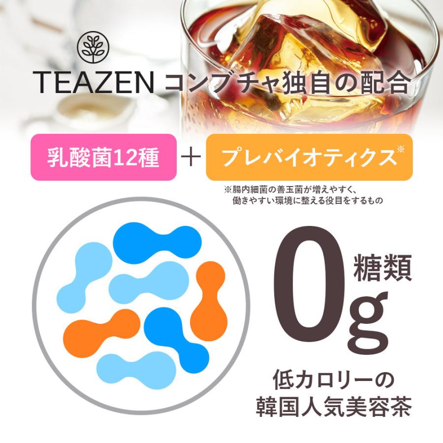 ティーゼン コンブチャ TEAZEN KOMBUCHA 選べる3箱セット 30包 レモン ベリー 柚子 ピーチ パイナップル 乳酸菌 発酵 お茶 韓国｜vt-web｜07