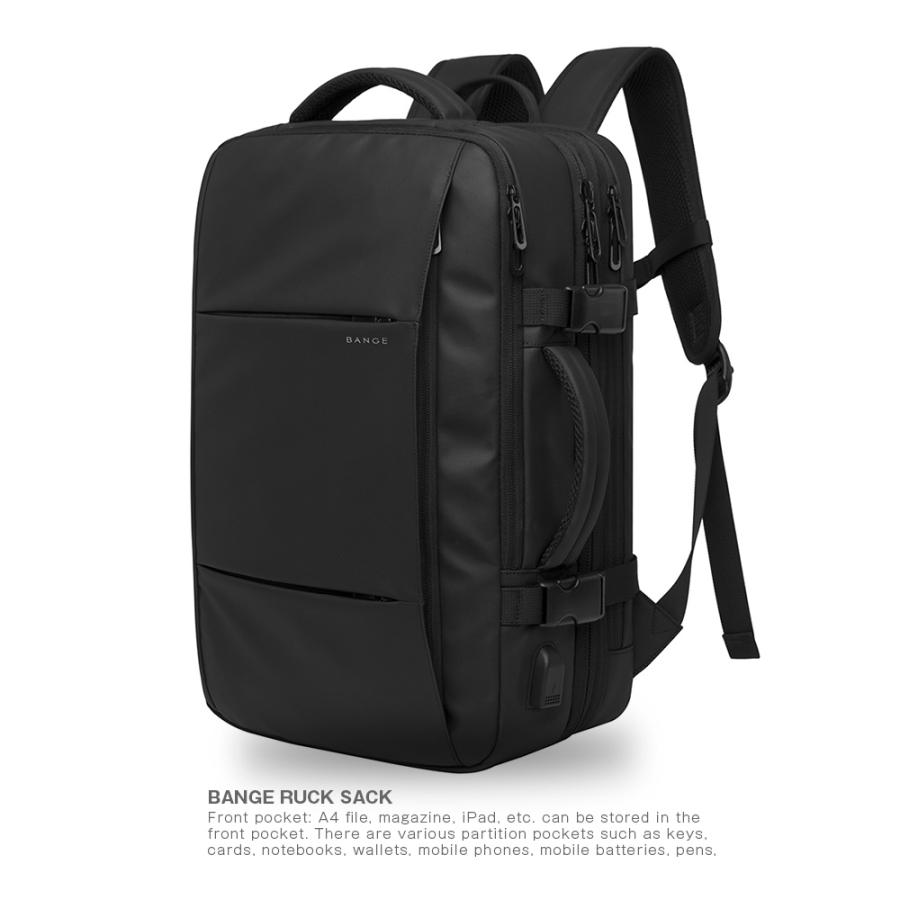 ビジネスリュック メンズ 3way 大容量 防水 40代 35L PC BANGE USB充電ポート付き 15.6インチ リュックサック 出張 旅行 父の日｜vt-web｜12