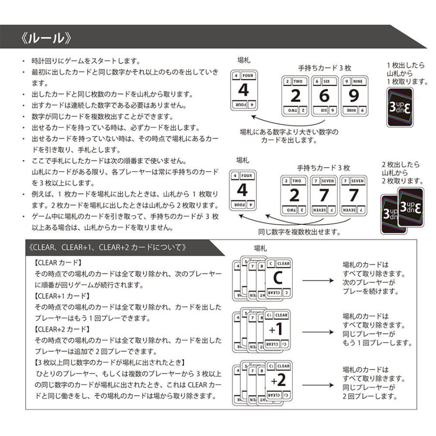 カードゲーム 子供 面白い 2人 3up3dn スリーアップスリーダウン 家族 友達 親戚 で楽しむ 誕生日 クリスマス プレゼント Vt Zc いただきプラザ Yahoo 店 通販 Yahoo ショッピング