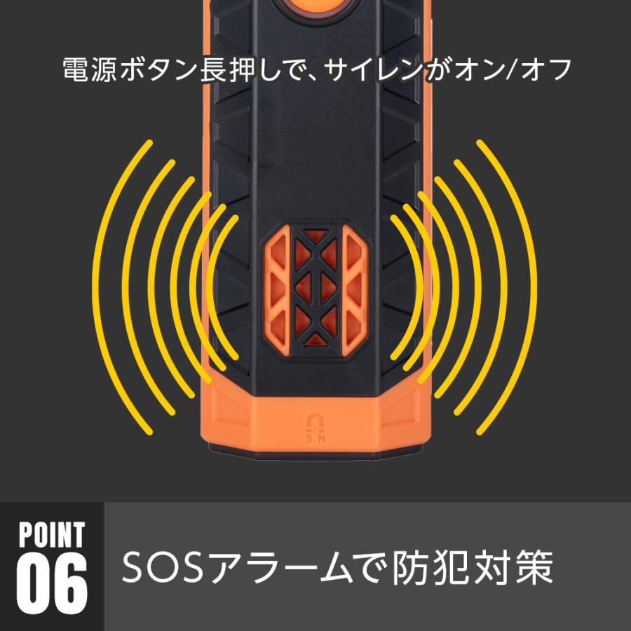 作業する方に最適】懐中電灯 LED ライト 強力 1000Lm 充電式 磁石 SOS
