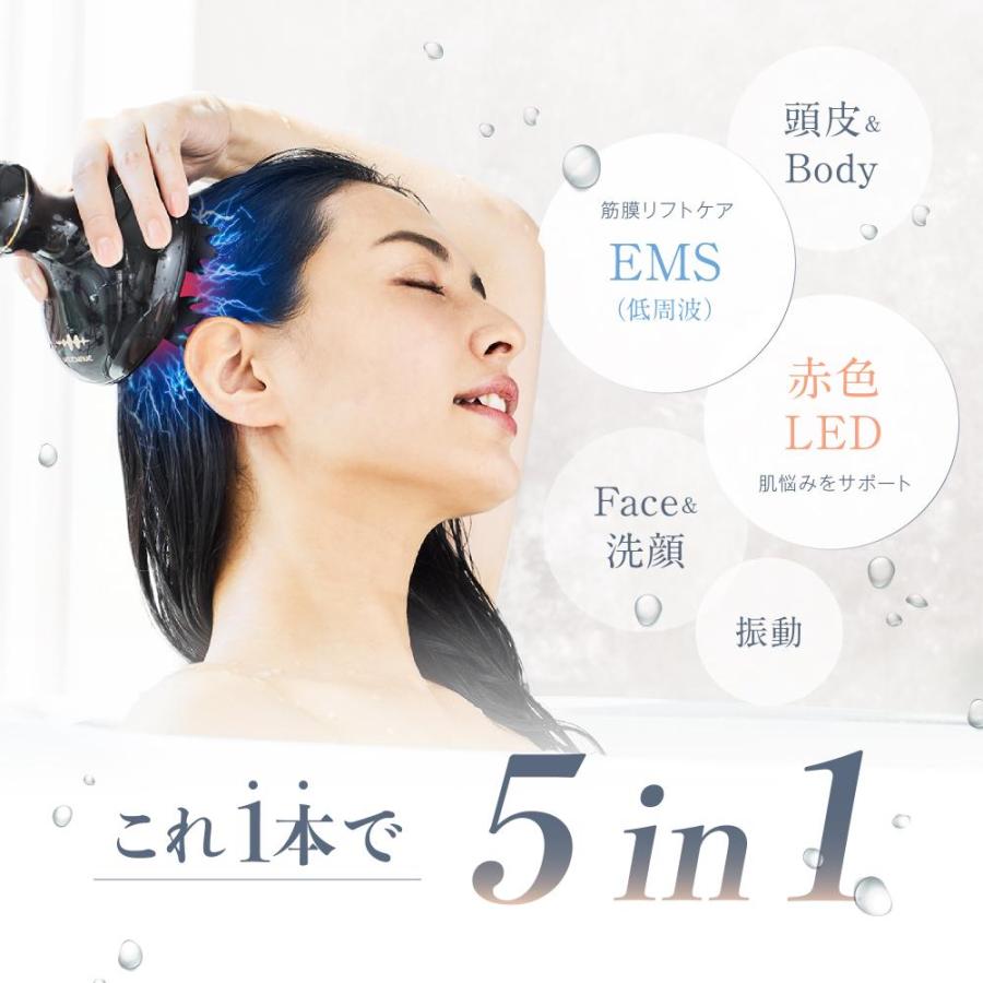 【新品未使用】WAVEWAVE emsフェイスケアRF LED光（箱あり） WAVEWAVE ems美容器 フェイスケアRF LED光 スカルプケアブラシ