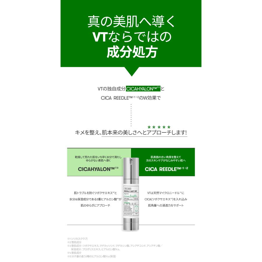 VT リードルS 300 (導入美容液 / 50ml)  導入液 エッセンス ブースター シカ CICA 美容成分 エイジングケア うるおい 保湿 角質ケア リードルショット｜vtcosmetics-official｜09