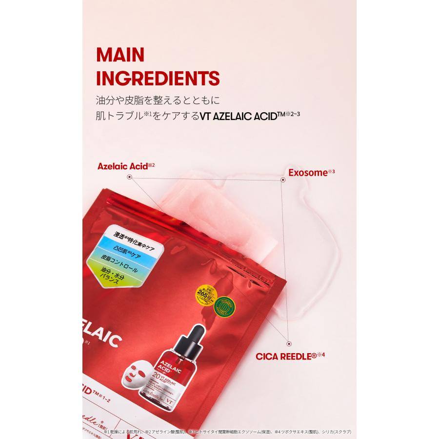 VT リードルS AZケア マスク 7枚入り アゼライン酸配合トラブル