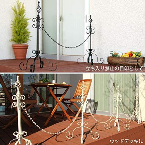 ぼん家具 チェーンポール 2本セット アイアン ポール チェーン 柵 簡易設置 駐車場 ブラック 車止めブロック Royaldiamondlabradoodles Com