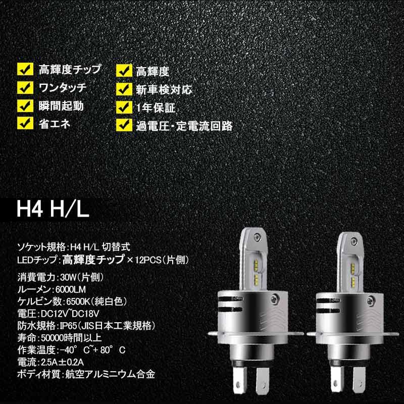 Vulcans LEDヘッドライト H4 H/L H1 H7 H8/H11/H16 HB3/9005 HB4/9006