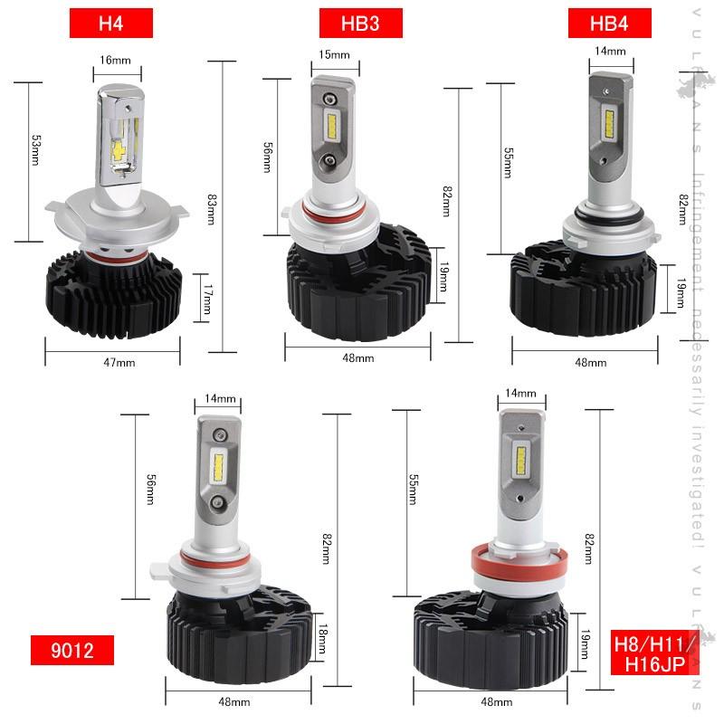 Vulcans 「セール価格」7 PLUS LEDヘッドライト HB3/9005 4500LM 1年