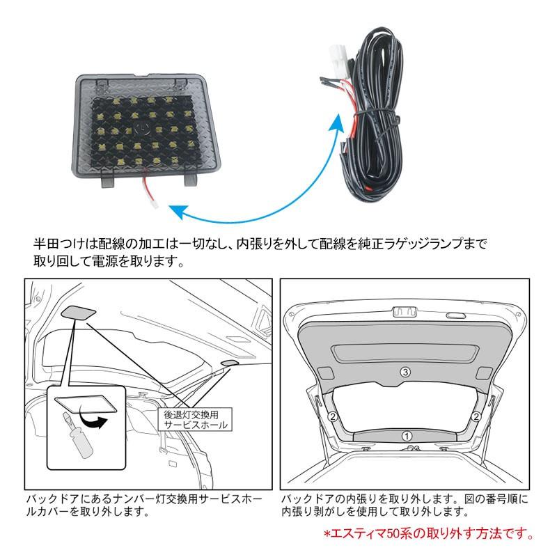 RAV4 50系 前期 タッチセンサー付き 増設LEDラゲッジランプ 増設ランプ 増設用LEDランプ アクセサリー 内装 カスタム パーツ ラゲッジランプ LED増設キット｜vulcans｜09