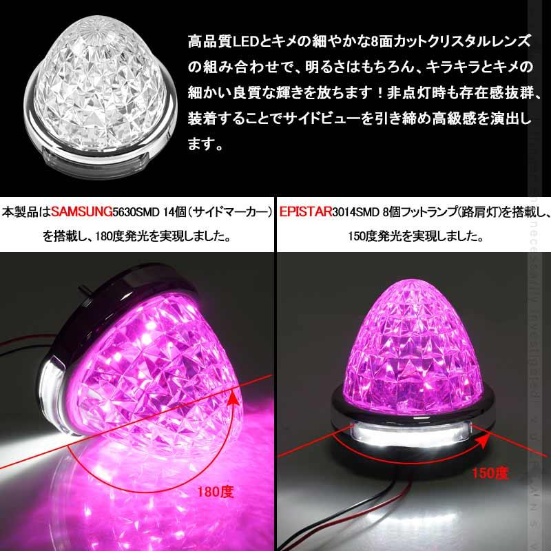 Vulcans 丸型 トラック用 LEDサイドマーカー マーカーランプ
