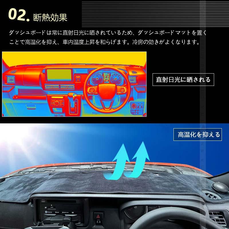 アトレー S700V/S710V ダッシュボードマット スエード調生地 内装 パーツ カスタム アクセサリー マット 車 ダイハツ アルカンターラ風 紫外線ガード｜vulcans｜05