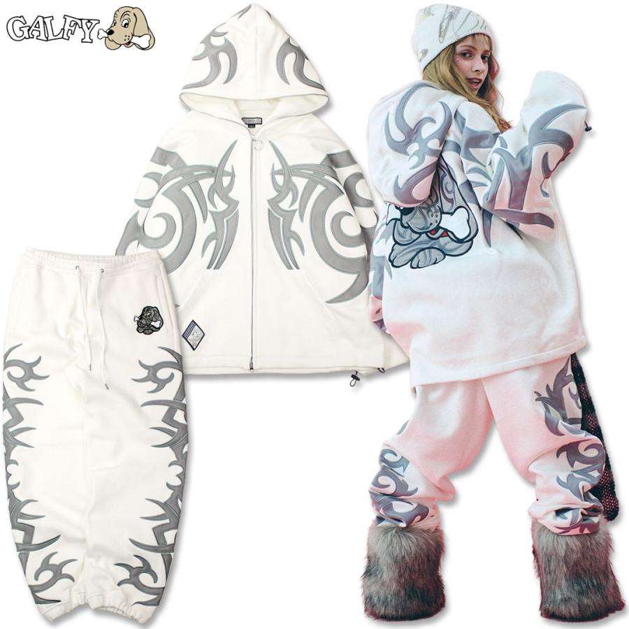 GALFY 部族系スウェットパンツ WHITE Lサイズ GALFY (ガルフィー) 部族系スウェットパンツ WHITE / ロック
