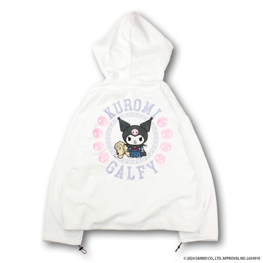 ガルフィー　クロミ　コラボ　パーカー　白　galfy GALFY クロミ × ガルフィー コラボ みんな大好きボンディング
