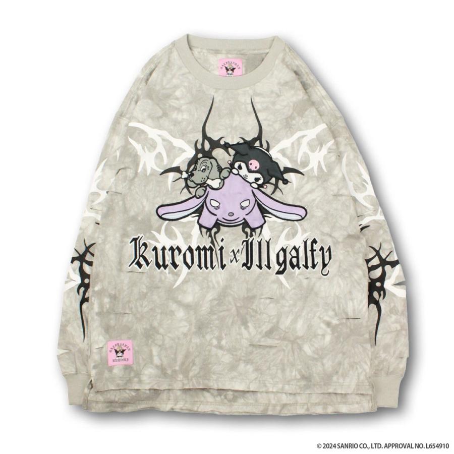 Kuromi ×ガルフィー ロンＴ 2/1再入荷【GALFY×KUROMI】イルガルフィームラ染めロンTee | OUR