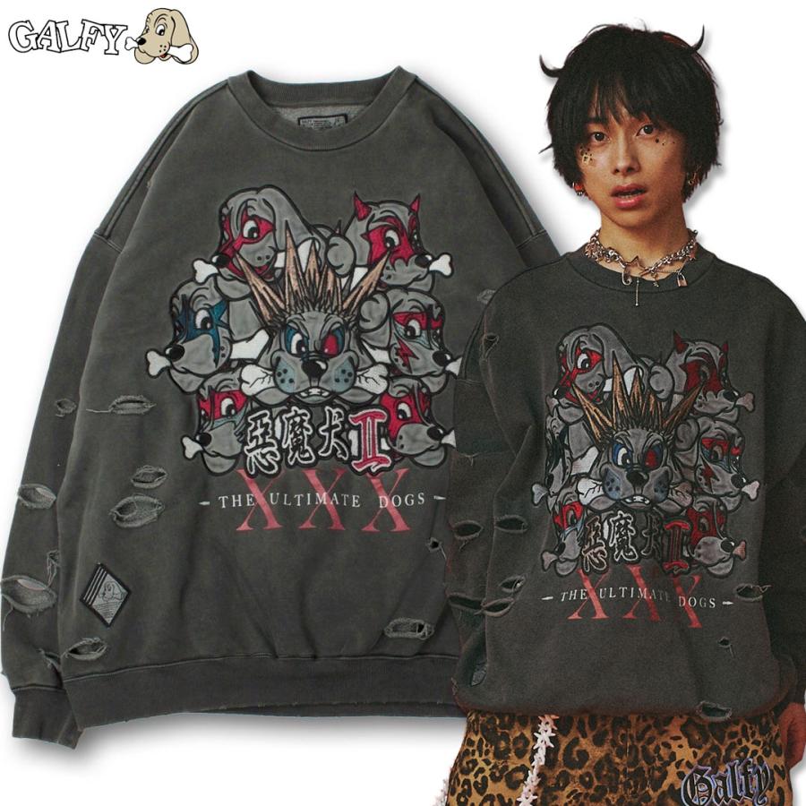 ガルフィー GALFY 小暮スウェット トレーナー 151023 #10 White #20 BLACK #21 INK BLACK ヤンキー 25SS ギャル_17