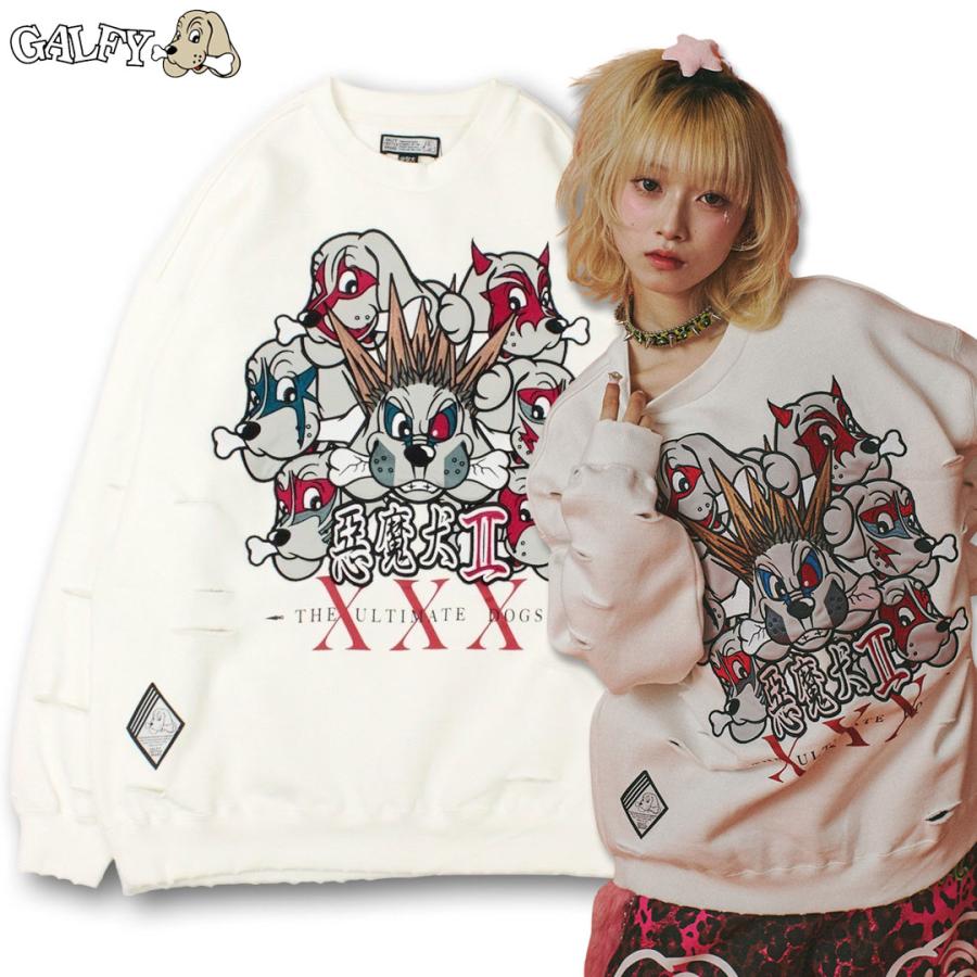 ガルフィー GALFY 小暮スウェット トレーナー 151023 #10 White #20 BLACK #21 INK BLACK ヤンキー 25SS ギャル_5