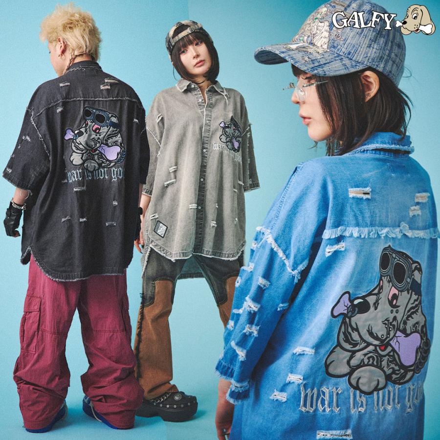 GALFY（ガルフィー） 病みに染まりし 反戦 シャツ 半袖 152025