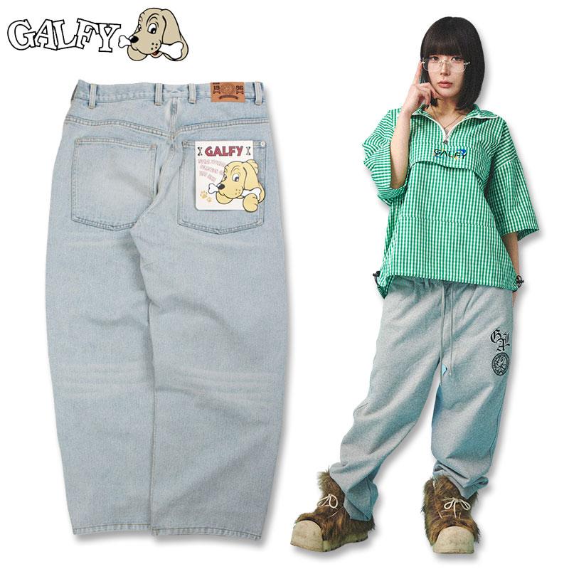 GALFY（ガルフィー） 合成獣(キメラ) パンツ デニム スエット 切り替え galfy デニム 迷彩 大型犬 合成獣 キメラ パンツ ガルフィー y2k