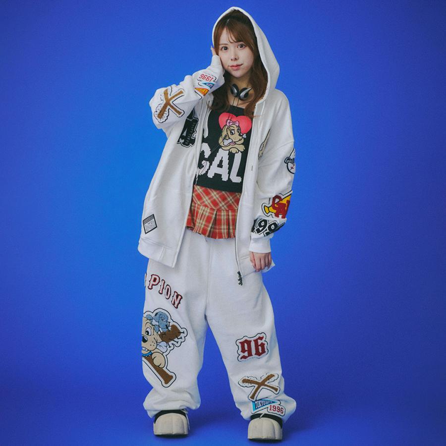 GALFY（ガルフィー） 復活わんわん大学パーカー パンツ セットアップ