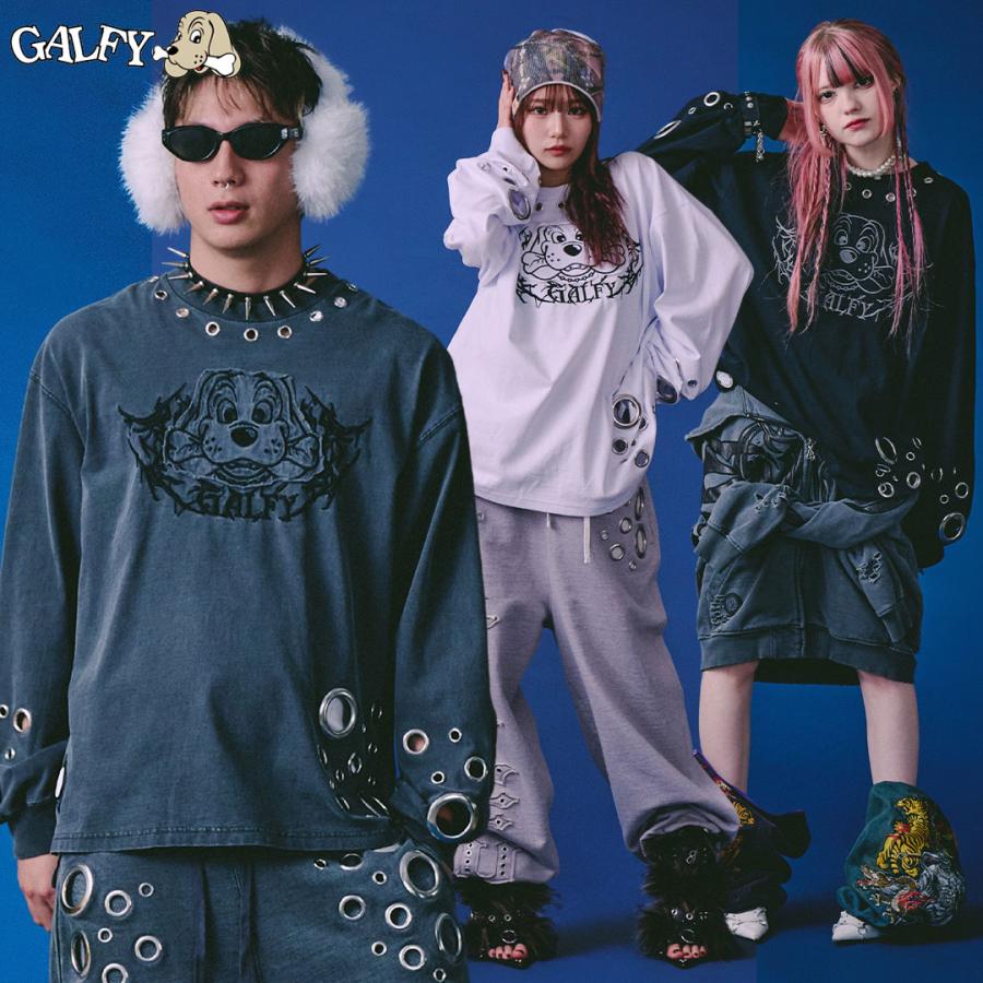 GALFY（ガルフィー） 穴あきPUNCHロンTee 161025 #10 WHITE #20 BLACK