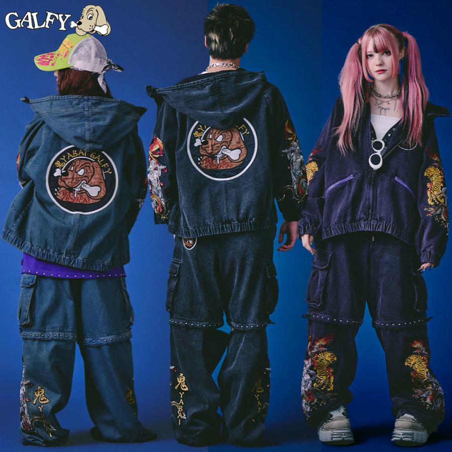 GALFY（ガルフィー） 鬼YABAI デニム フーディー & デニム カーゴ