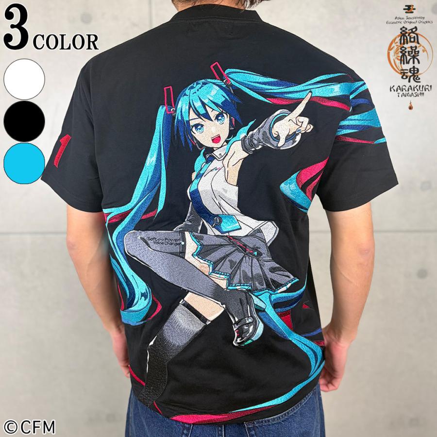 絡繰魂 × 初音ミク 【初音ミク】 爆音 TEE M L XL XXL #10 WHITE #20