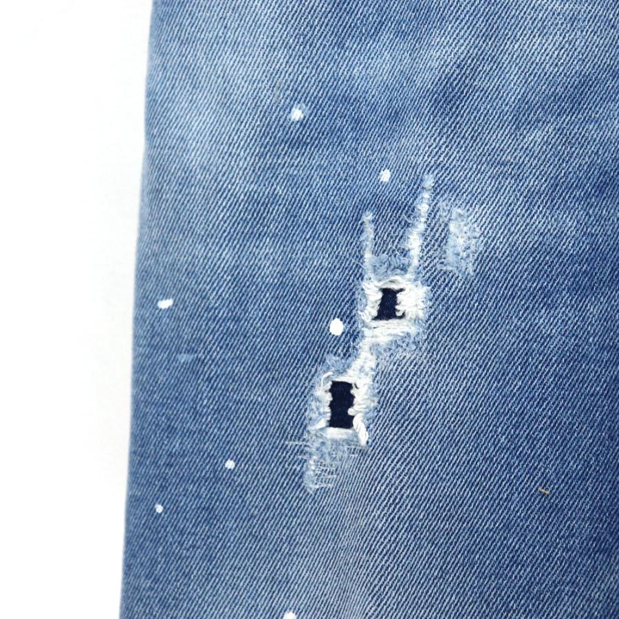 DSQUARED2 Light Blue Holes Wash Skater Jean ディースクエアード イタリア製 ダメージ加工 ウォッシュ デニム パンツ ジーンズ Gパン 44 S｜w-class｜06