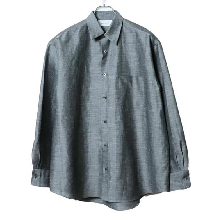 22SS MARKAWARE NEW COMFORT FIT SHIRT マーカウェア トップス ニュー コンフォート フィット シャツ 長袖 2 グレー A22B-06SH01C｜w-class