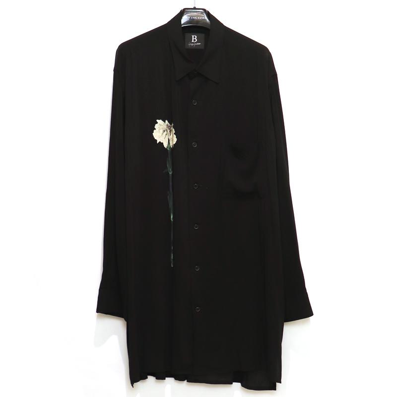 レビューで送料無料 B Yohjiyamamoto 一輪花スクエア ビー ヨウジヤマモト メンズ トップス レーヨン ロング 長袖 シャツ M ブラック W Class 通販 Paypayモール 超人気 Www Lequotidien Mr