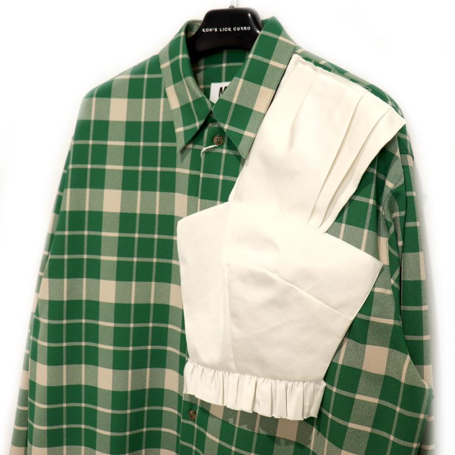 ss Mm6 Maison Margiela エムエムシックス メゾンマルジェラ オーバーサイズ チェック シャツ レディース トップス イタリア製 46 38 W Class 通販 Paypayモール