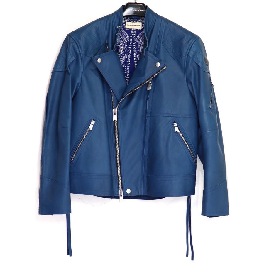 定価15万4000円 FORSOMEONE ダブルライダースジャケット46 M